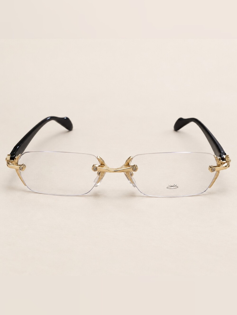 Set of 2 Rimless Blue Light Glasses Gold & Silver